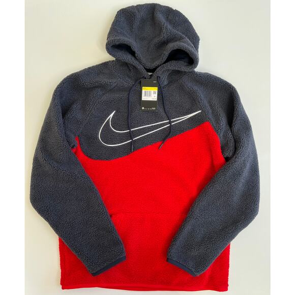 Nike Sportswear Sherpa Hoodie Pullover - Small BV5314-451 MSRP $130 - Picture 5 of 7